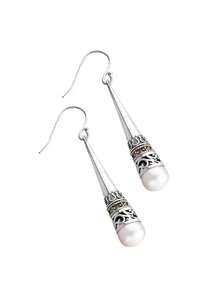 1 Pair Of Elegant Pendant Earrings, Adorned With Faux Pearl Decorations And Hollowed Out Patterns, Suitable For Fashionable Street Ladies To Wear As Daily Jewelry Gifts - Fashion - View 10