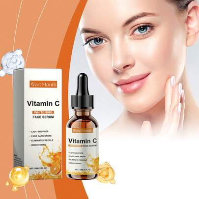 west month Sérum Facial de Vitamina C Aclarante y Anti-Manchas - Antioxidante, Disimula Manchas Oscuras, Mejora Opacidad, Suaviza Textura Cutánea, Revitaliza Piel de Forma Natural