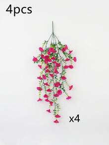 10/6/4/2/1件装户外仿真悬挂花卉，紫红色旋花，适用于婚礼、家居、办公室、花园装饰，仿真花卉搭配桉树叶，抗紫外线，逼真悬挂植物，四季皆宜，可用于感恩节装饰、婚礼拱门、墙面、花园、卧室、户外办公室、派对装饰、户外仿真花卉、户外仿真植物、装饰用仿真花卉，适合作为母亲节礼物、管道装饰、毕业礼物、墙面装饰、乔迁新居礼物、教师节礼物、门廊装饰。 - 玫紅色 - 查看 9