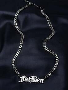 Personalized Simple Custom Necklace For Men And Women, Silver Chain Necklaces Customized Letter Name Pendants, Hip-Hop Style Jewelry, Multi-Font Selection For Anniversaries, For Valentine's Day, For Mother's Day, For Weddings, For Daily Wear, For Birthdays Valentines, Back To School, School Gift, For Office, For School, For Classroom, For Teacher Gifts, For University, For Colleague, For Dorm Rooms, For Teenagers, Junior High School Students, College Students, Customized Fashion Word Necklaces, Chic Autumn,Delicate Romance - 彩色 - 查看 4