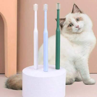 360 Degrees Pet Toothbrush Cat Teeth Cleaning Brush Pet Teeth Care Dog Cat Cleaning Mouth Dog Cat Cleaning Supplies