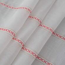 VISTE TU HOGAR Kitchen Window Curtains - Red - View 4