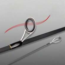 Black Fiberglass Fishing Rod - 180cm/70.86inch - EVA One-Piece Grip - Suitable For Both Fresh And Salt Water. - Black - View 5