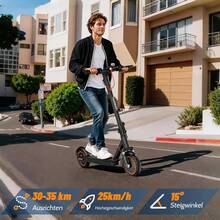 T6 Electric Scooter For Adults, 350W Motor, 36V 18.2Ah Battery, 8.5" Solid Rubber Tires, Maximum Range 35 Km, High-Strength Aluminum Housing, Intelligent LED Display And App Control. - Black - View 8