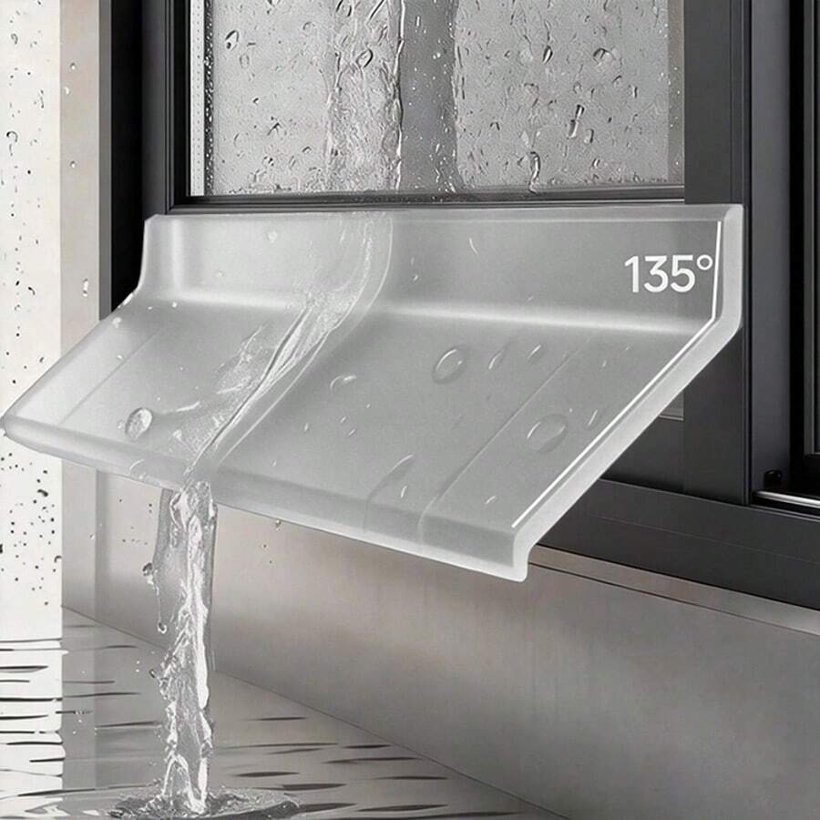 Transparent Waterproof Sealing Strip Window Water Blocking Bar Self Adhesive Door Under Draft Stopper Balcony Water Deflector