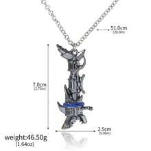 1pc Jinx Cannon Necklace Keychain, Arcane Game Merchandise Metal Keychain Pendant Necklace - Multicolor - View 9
