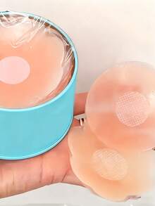 2/6/10pcs Reusable Strapless Invisible Self-Adhesive Nipple Covers, Seamless & Non-Slip, Suitable For Various Occasions - Baby Pink - View 3