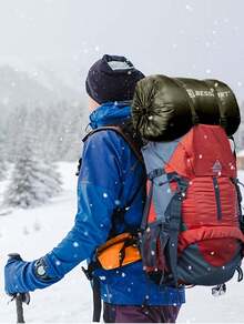 Saco de dormir para momia, de -20 a 16 ° F Extreme 3 a 4 estaciones para adultos, clima frío, cálido y lavable, para senderismo, viajes y actividades al aire última intervensión - -9,4 °C-verde - Ver 8