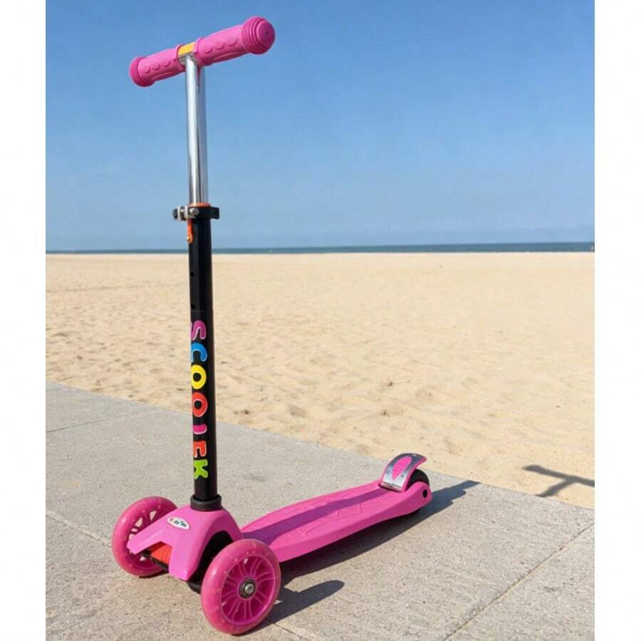 4-Wheel Folding Kick Scooter - Multicolor - View 1