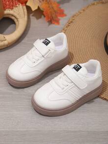 Unisex Kids' Shoes For Girls And Boys, 2026 Spring/Autumn New Style, Versatile White Sneakers In Medium To Large Sizes, Suitable For All Seasons - White - View 6