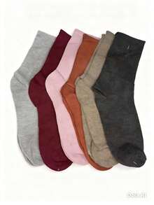 Women's Assorted Colorful Mid-Calf Socks, Ideal For Daily Use, Work, And Leisure, Size 35-40 - 彩色 - 查看 4
