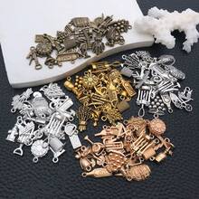20/100pcs Alloy Wine Charms Champagne Cocktail Goblet Charms Wine Alcohol Charms For Jewelry Making Bracelets - One Size - View 9