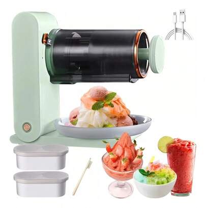 Juego compacto de picador de hielo inalámbrico doméstico, triturador de hielo.