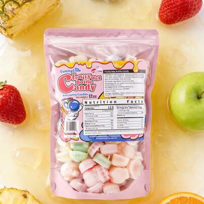 Gummy Glow [Shareable Sweet Treat]Wax Candy 12oz Filled Variety Flavor Jam,Contains 55-65 Fun Shape Candies And 5 Flavors, Retro Party Snacks,Perfect Gift.Easter Treats