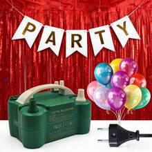 Electric Balloon Pump, Portable Balloon Pump, Balloon Party Birthday Decoration Inflator (220V-240V) - EU C Type Plug(220-240V) - View 9