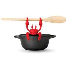 Red Crab Silicone Utensil Stand, Heat Resistant Spoon Chopstick Holder, Steam Release Kitchen Gadget, Fun Practical Home Cooking Gift - Đỏ - Xem 2