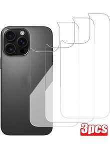 3片装 6.9 英寸钢化玻璃后盖屏幕保护膜 [9H 硬度] 高清钢化玻璃后盖，适用于 17 Pro Max、17 Pro、17 Air、16 Pro、16 Plus、15、15 Pro Max、15、15 Plus、15 Pro、14 Pro Max、13 Pro Max、12、11 Pro Max，防刮花，易于安装，后盖保护膜 - 無色 - 查看 39