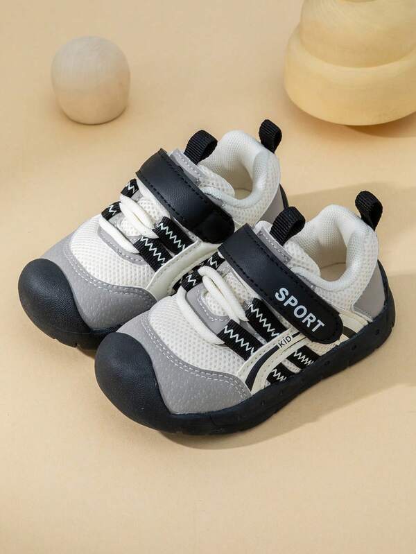 1 Pair Kids/Toddlers Fashion Cute Soft Sports Shoes, Spring/Autumn New Pu Hook And Loop Outdoor School Running Casual Shoes, Crawling Infant Shoes, Back To School Recommended