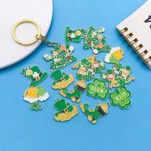 5个幸运小妖精吊坠 | 珐琅绿色锌合金圣帕特里克节首饰DIY套装，可用于手链和项链 - 彩色 - 查看 10