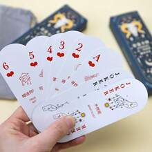 54pcs Answer Playing Cards + Velvet Storage Bag - Navy Blue - View 2