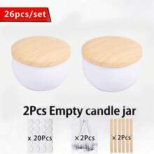 Bộ 46 hũ đựng nến sáp cao cấp kèm nắp an toàn - Hộp tròn tự làm dùng để làm nến, thủ công mỹ nghệ và lưu trữ nhiều vật dụng khác. Món quà hoàn hảo cho phụ nữ, bạn gái, mùa đông, ngày Valentine, trang trí năm mới, trang trí phòng và những món quà thú vị. - Nhiều màu - Xem 9