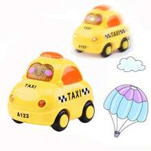 coche de juguete de dibujos animados para niños, modelo de vehículosíbles de plástico, camión de bomberos y Taxi, regalo educativo para niños y niñas XDPJ - 6 - Ver 5