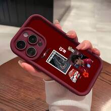 Funda para teléfono con diseño de coche de carreras, compatible con fundas ,  17,  16 Pro Max,  15 Pro Max,  13 y  12. Funda de TPU de cobertura total, resistente a golpes y caídas, en un solo paquete. Resistente al agua, a las caídas, a los arañazos, elegante y a la suciedad. Un regalo ideal para familiares, amigos, pareja, novios/novias y para San Valentín. - Burdeos - Ver 2