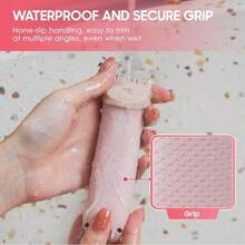 Cortadora de bikini para mujer cuchilla de cerámica afeitadora eléctrica impermeable para mujer con muelle de recarga de pie y bolsa de viaje maquinilla de afeitar de higiene femenina-035 - Rosa - Ver 5