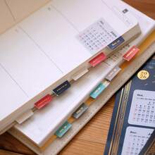 2 Sheets 2025.10-2027.1 Calendar Gold Foil Index Stickers, 16 Month, Waterproof, Self Stick, Bookmark, Planner Calendar Stickers For Scrapbooking - Calendar Stickers - View 5