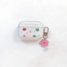 Floral Design Transparent Earphone Case, Protective Shockproof Cover Suitable Compatible With Apple Bluetooth Earphones - Clear - View 7