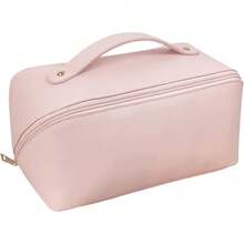 Large Capacity Travel Cosmetic Bag Waterproof Portable Makeup Organizer With Handle & Divider - mặc định - Xem 7