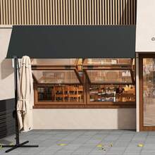 Retractable Awning With Articulated Arms, Balcony Awning, Retractable Awning, Balcony Awning, Sun Protection, Weather Resistant, Provides Shade, Retractable For Windows, Balcony, UV Resistant - Anthracite - View 8