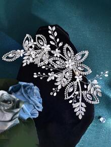 1pc Elegant Handmade Bridal Headband, Fashion Women Hair Accessories, Wedding Party Photography Daily Wear - Multicolor - View 3