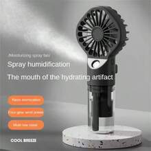 便携式加湿风扇，迷你手持喷雾风扇，带加湿功能的USB充电手持风扇，小型喷雾手持风扇 - 彩色 - 查看 6