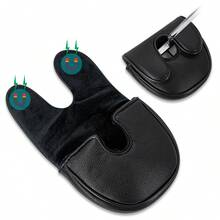 1 pieza Funda para cabezal de putter DF3 - Cierre magnético de carcasa de PU con forro esponjoso y diseño de tiburón, para modelo de putter DF3, color negro - Multicolor - Ver 4