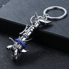1pc Jinx Cannon Necklace Keychain, Arcane Game Merchandise Metal Keychain Pendant Necklace - Multicolor - View 4