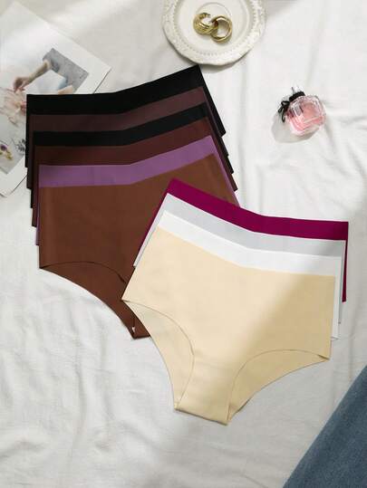 10pcs Women's Seamless Comfortable Knit Briefs
