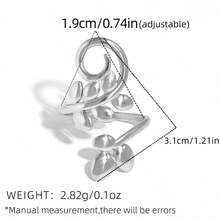 Bộ 3 nhẫn/1 nhẫn thép không gỉ hình lá ô liu, nhẫn thép không gỉ mạ vàng 18K, nhẫn thời trang cao cấp dành cho nữ, nhẫn thép không gỉ 304, trang sức cá tính đơn giản, quà tặng ngày lễ/thiết kế đa năng phù hợp cho mọi ngày, thích hợp cho các buổi gặp gỡ và tiệc tùng hàng ngày. - Nhiều màu - Xem 6