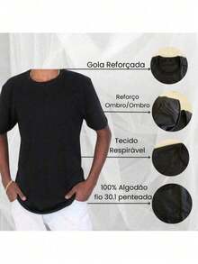 Men's And Women's T-Shirt, Unisex, Fashion Style, Dinosaur Print, Minimalist, Blue And Pink Border, Affordable, Stylish Men's And Women's Shirt - 100% Cotton, Promotion, Free Fast Shipping - 黑色 - 查看 3