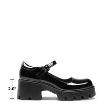 Women's Mary Janes Shoes Platform Low Heel Chunky Pumps Round Toe Simple Versatile Oxfords Shoes Suitable For Party, Outing,  Date - màu đen - Xem 4