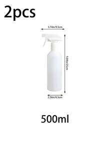 1/2/4pcs 16oz/500ml Refillable Empty Spray Bottles, For Cleaning Solutions, Hair Spray, Plant Misting, Premium Mist Nozzle, Water Gun, Sprayer, Bleach/Vinegar/Rubbing Alcohol - White - View 9