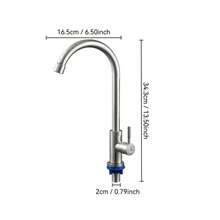 360° Swivel Stainless Steel Faucet - Metal Finished, Water-Saving Design, Easy To Install No Battery, Universal For Kitchen Bathroom RV Multi-Scene Use - Multicolor - View 8