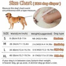 2条装可重复使用可水洗狗狗尿布，可拆卸防漏，透气宠物卫生裤，适用于宠物术后恢复、如厕训练、长途旅行、宠物寄养。 - 彩色 - 查看 3