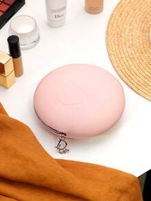Dior Túi đựng mỹ phẩm bằng silicon màu hồng 15*15cm, túi tròn mềm mại, túi đựng đồ trang điểm, túi đựng trang sức, món quà lý tưởng cho bạn gái hoặc vợ vào ngày Valentine. - Hồng - Xem 4