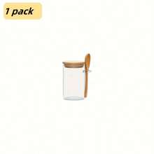 1/10/12pcs - 9.5oz Glass Jars With Bamboo Lids, Kitchen Storage Organization, Overnight Oats Containers, Home Decor, Wide Mouth Design, Coffee Canister, Spice Jar, BBQ Container, Party Favors - Clear - View 13