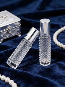 1/4 Pcs Botol Roller Kaca Bening Tebal Warna Perak, Wadah Travel 10ml Isi Ulang yang Dapat Digunakan Kembali Anti Bocor dengan Bola Roller, Pipet, Kepala Pompa & Corong - Set Botol Roller Kaca untuk Sampel dan Pencampuran Isi Ulang, Desain Bergaya dan Sederhana, Cocok untuk Penggemar Aromaterapi, Parfum Travel, Minyak Esensial dan Minyak Tubuh - MultiWarna - View 2