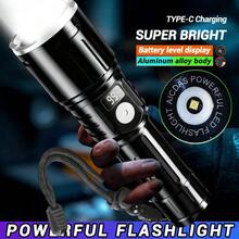 1pc Super Bright Long Range LED Flashlight, USB Rechargeable Waterproof Tactical Flashlight, Outdoor Emergency Torch - Star - View 10