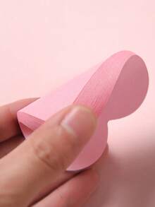 1pc Heart Shaped Sticky Note Back To School - Pink - View 3
