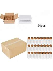 24pcs 40oz Square Spice Jars, Rosewood Pepper Shakers, Glass Spice Containers - Multicolor - View 10