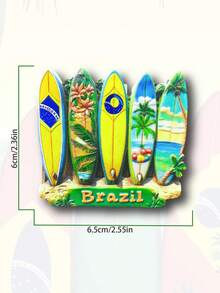 1 miếng dán tủ lạnh từ tính 3D hình địa danh nổi tiếng Brazil, Bahamas, quà lưu niệm du lịch, trang trí nhà cửa. - 1PC - Xem 19